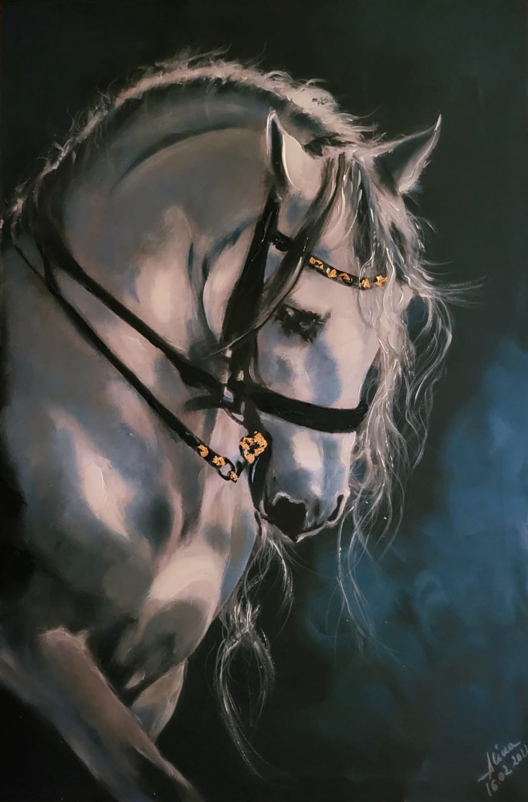 ArteDiAlina.com painting: Dignity and Obedience